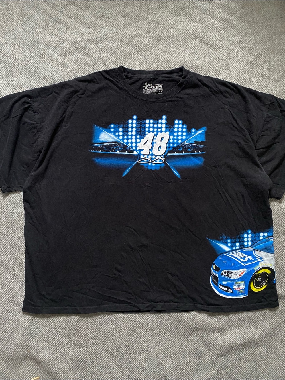 Y2K Jimmie Johnson 48 Lowe’s NASCAR Shirt Chase Authentics Racing Graphic Tee
